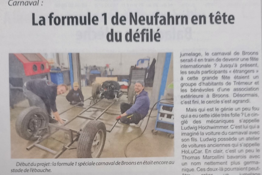 Le véhicule en cours de construction