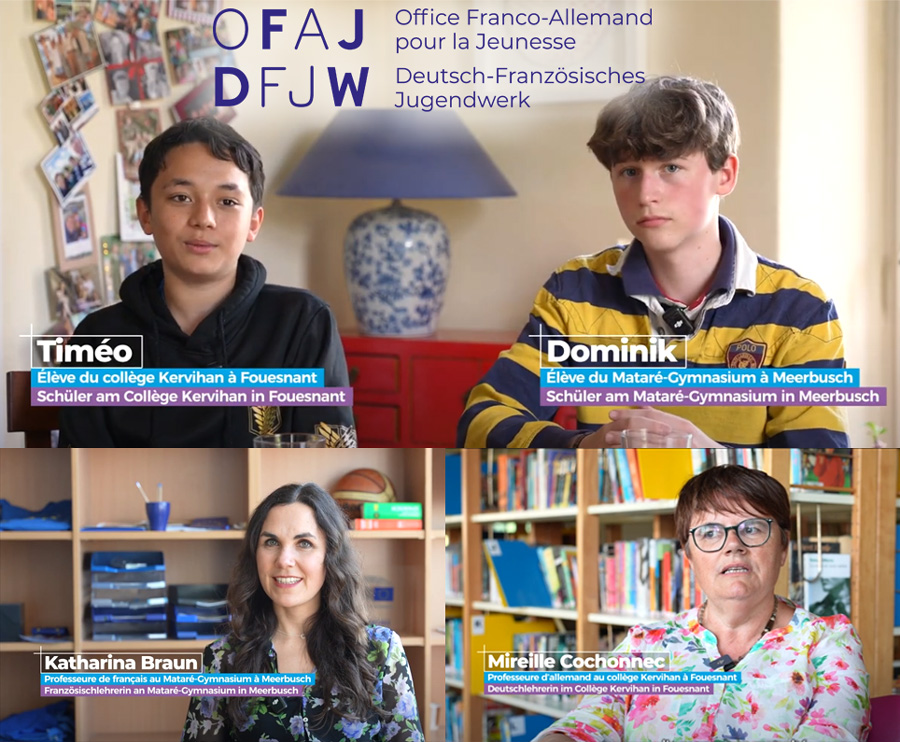 Jugendliche und Lehrer aus Fouesnant und Meerbusch berichten für das DFJW