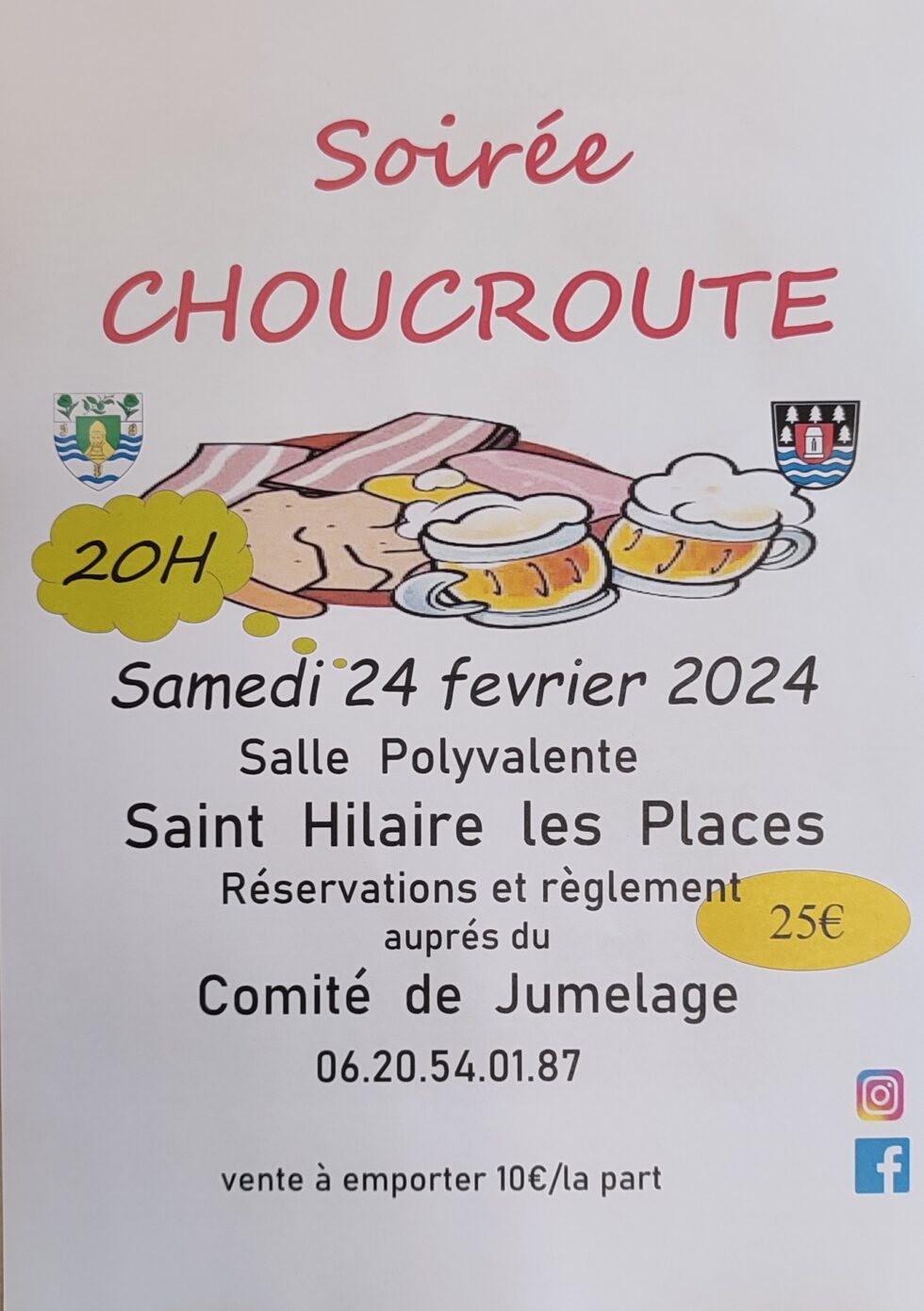 Soirée choucroute à Saint-Hilaire-les-Places