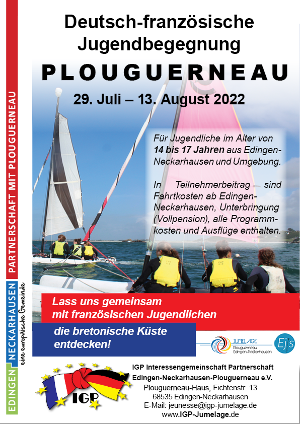 Flyer Jugendbegegnung Plouguerneau 2022