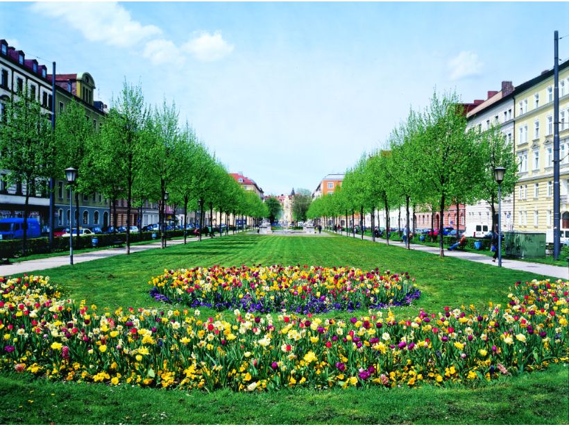 Stadt Der Bordeauxplatz in München